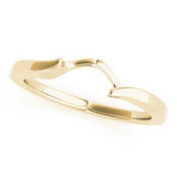 Curved Wedding Gold Band
