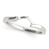 Curved Wedding Gold Band