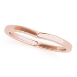 Curved Wedding Gold Band