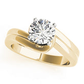 Dazzling Solitaires Round Diamond Engagement Ring — 9K/18K Gold & Platinum