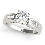 Splendid Channel-Set Round Diamond Engagement Ring — 9K/18K Gold & Platinum