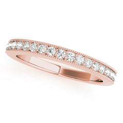 Prong Set Half Eternity Ring in Gold & Platinum