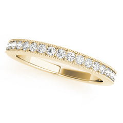Prong Set Half Eternity Ring in Gold & Platinum