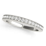 Prong Set Half Eternity Ring in Gold & Platinum