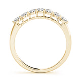 Prong Set Half Eternity Ring in Gold & Platinum