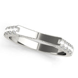 Prong Set Half Eternity Ring in Gold & Platinum