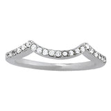 Curved Half Eternity Ring in Gold & Platinum
