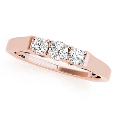Prong Set Half Eternity Ring in Gold & Platinum