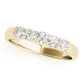 Prong Set Half Eternity Ring in Gold & Platinum