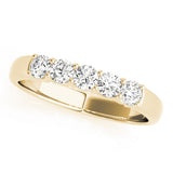 Prong Set Half Eternity Ring in Gold & Platinum