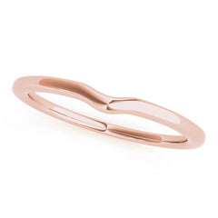 Curved Wedding Gold Band