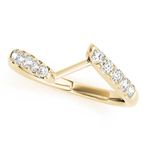 Curved Bands Half Eternity Ring in Gold & Platinum
