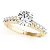 Dazzling Prong-Set Round Diamond Engagement Ring — 9K/18K Gold & Platinum