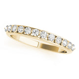 Prong Set Half Eternity Ring in Gold & Platinum