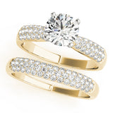 Devoted Pave Round Diamond Engagement Ring — 9K/18K Gold & Platinum