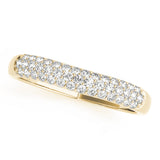 Multirow Pavã© Wedding Half Eternity Ring in Gold & Platinum