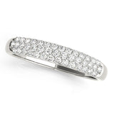 Multirow Pavã© Half Eternity Ring in Gold & Platinum