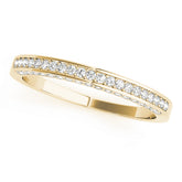 Multirow Prong in Channel Half Eternity Ring in Gold & Platinum
