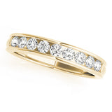 Channel Set Half Eternity Ring in Gold & Platinum