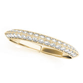 Prong Set Half Eternity Ring in Gold & Platinum