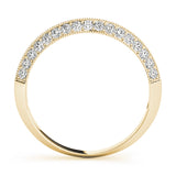 Prong Set Half Eternity Ring in Gold & Platinum