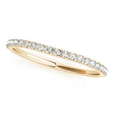 Prong Set Wedding Half Eternity Ring in Gold & Platinum