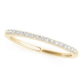 Prong Set Half Eternity Ring in Gold & Platinum