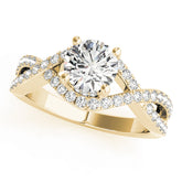 Eternal Multi-Row Round Diamond Engagement Ring — 9K/18K Gold & Platinum