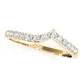 Curved Bands Half Eternity Ring in Gold & Platinum