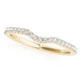Split Prong Curved Half Eternity Ring in Gold & Platinum