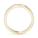 Split Prong Curved Half Eternity Ring in Gold & Platinum