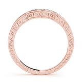 Prong in Channel Curved Half Eternity Ring in Gold & Platinum