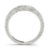 Prong in Channel Curved Half Eternity Ring in Gold & Platinum