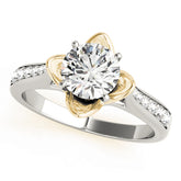 Celestial Prong-Set Round Diamond Engagement Ring — 9K/18K Gold & Platinum