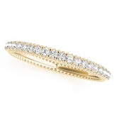 Prong Set Half Eternity Ring in Gold & Platinum
