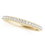 Prong Set Half Eternity Ring in Gold & Platinum