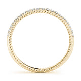 Prong Set Half Eternity Ring in Gold & Platinum