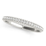 Beaded Prong Set Half Eternity Ring in Gold & Platinum