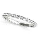 Straight Channel Set Half Eternity Ring in Gold & Platinum