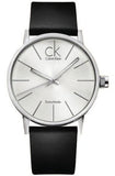 Calvin Klein K7621192 Men's 42 mm Stainless Steel Leather Watch – Black Strap