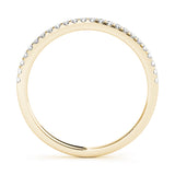 Single Row Prong Set Wedding Half Eternity Ring in Gold & Platinum