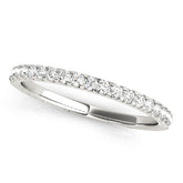 Shared Prong Half Eternity Ring in Gold & Platinum