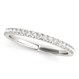 Shared Prong Half Eternity Ring in Gold & Platinum