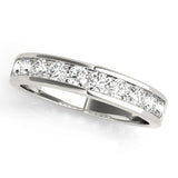 Channel Set Half Eternity Ring in Gold & Platinum