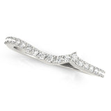 Curved Bands Half Eternity Ring in Gold & Platinum