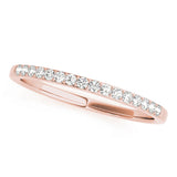 Prong Set Half Eternity Ring in Gold & Platinum
