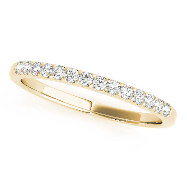 Shared Prong Half Eternity Ring in Gold & Platinum