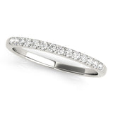 Shared Prong Half Eternity Ring in Gold & Platinum