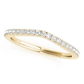 Prong Set Curved Half Eternity Ring in Gold & Platinum