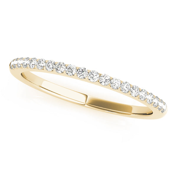 Single Row Prong Set Half Eternity Ring in Gold & Platinum